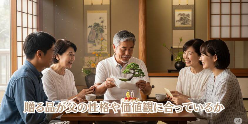 父の性格や好みを尊重することが成功の秘訣