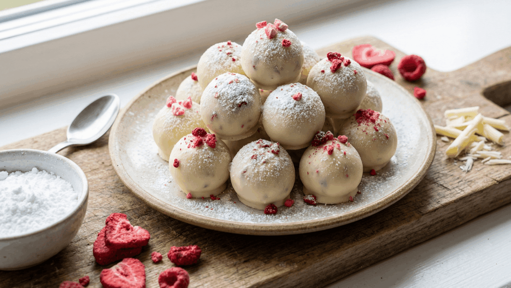 ホワイトチョコレートとベリーのトリュフ