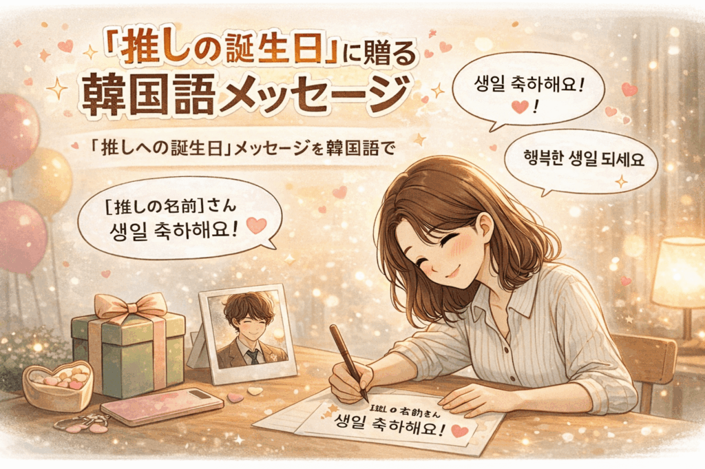「推しの誕生日」に贈る韓国語メッセージ