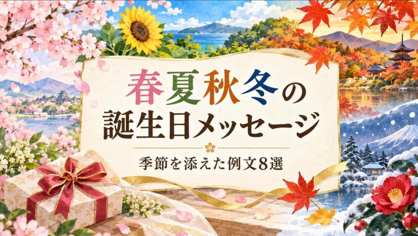 春夏秋冬を取り入れた誕生日のメッセージ例文8選