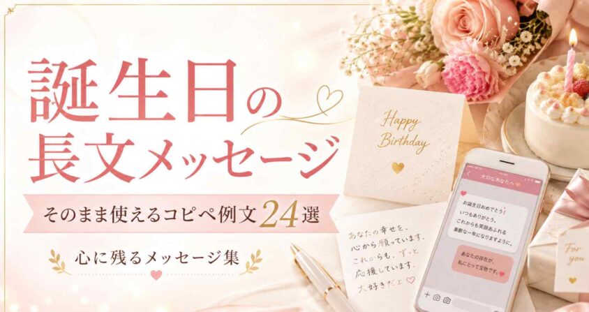誕生日の長文メッセージ｜そのまま使えるコピペ例文24選