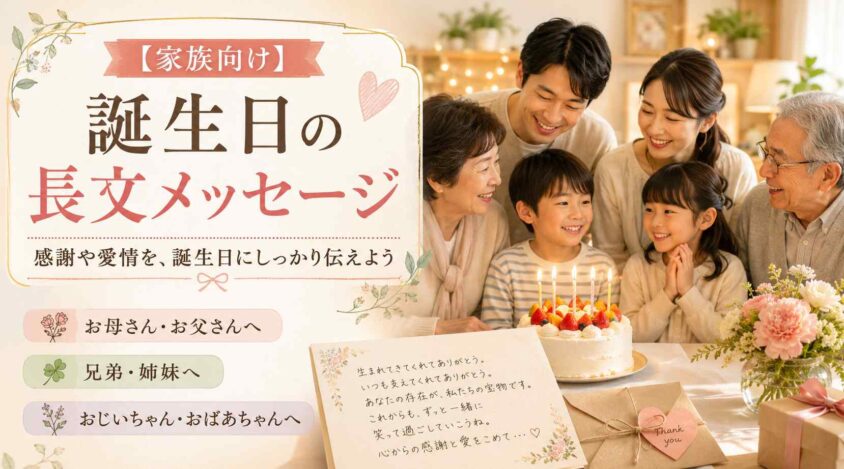 【家族向け】誕生日の長文メッセージ