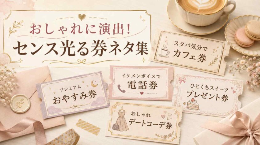 おしゃれに演出！ センス光る券ネタ集