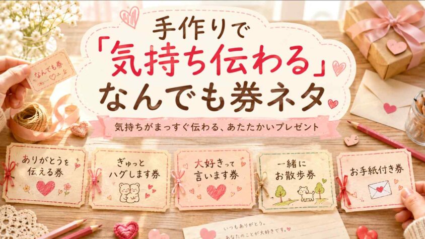 手作りで「気持ち伝わる」なんでも券ネタ