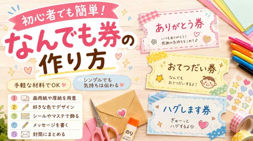初心者でも簡単！なんでも券の作り方