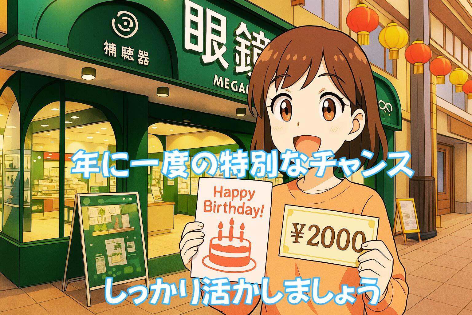 眼鏡市場の誕生日クーポン