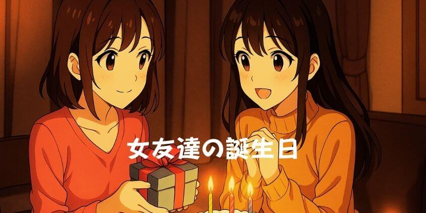 女友達の誕生日を二人でお祝い