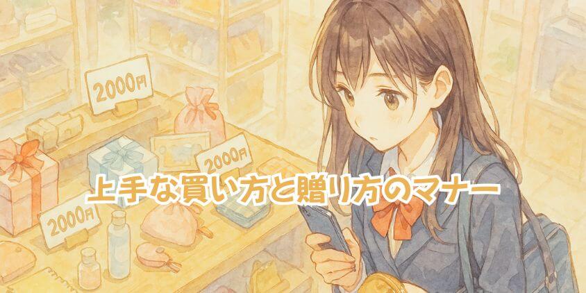 女子高校生「誕生日プレゼント」2000円の上手な買い方とマナー