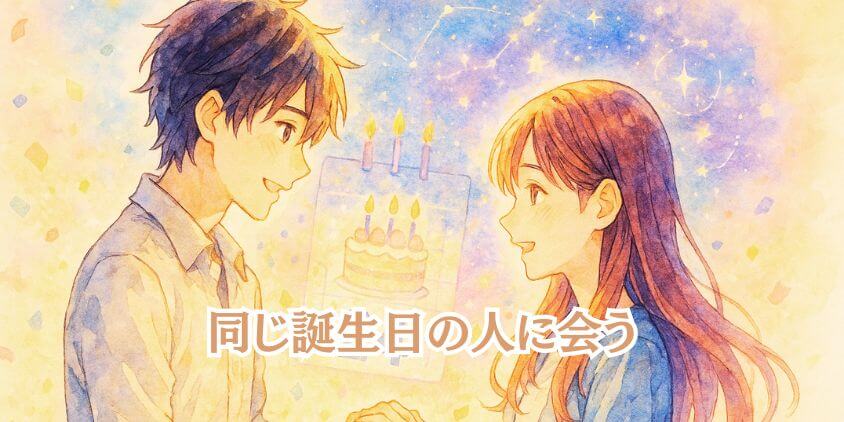 同じ誕生日の人に会う 意味