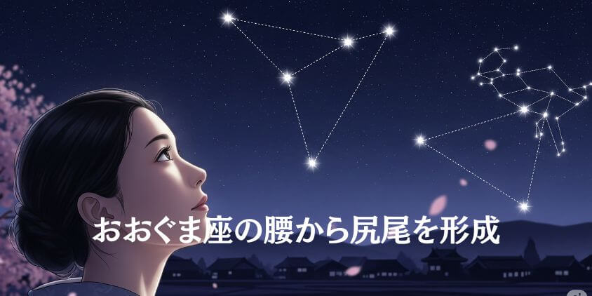 北斗七星はおおぐま座に属する星の並び