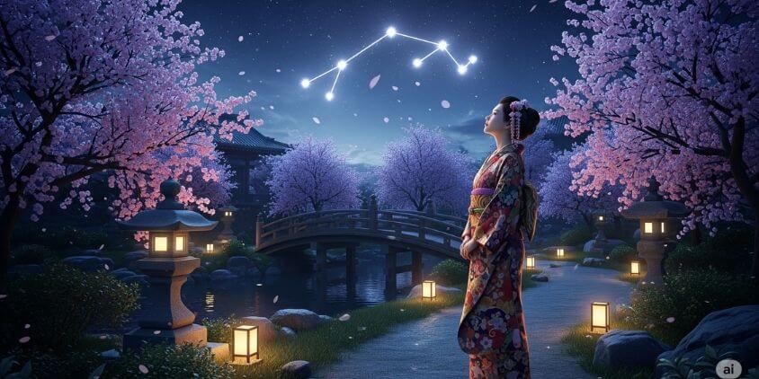 天文学的に見た北斗七星と誕生星の概念