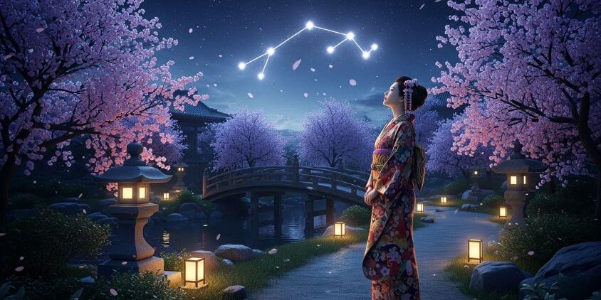 天文学的に見た北斗七星と誕生星の概念