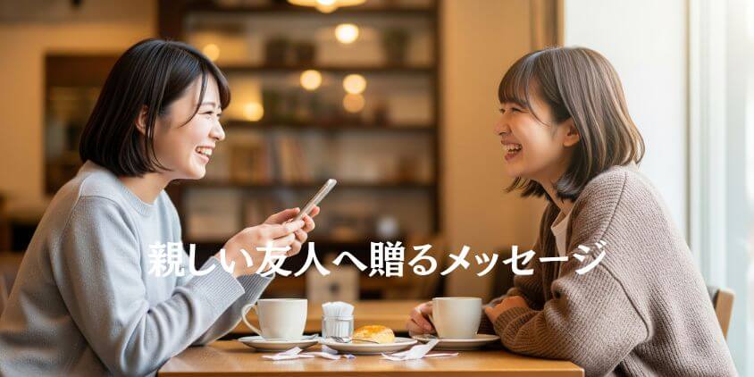 親しい友達へ贈るカジュアルなメッセージ