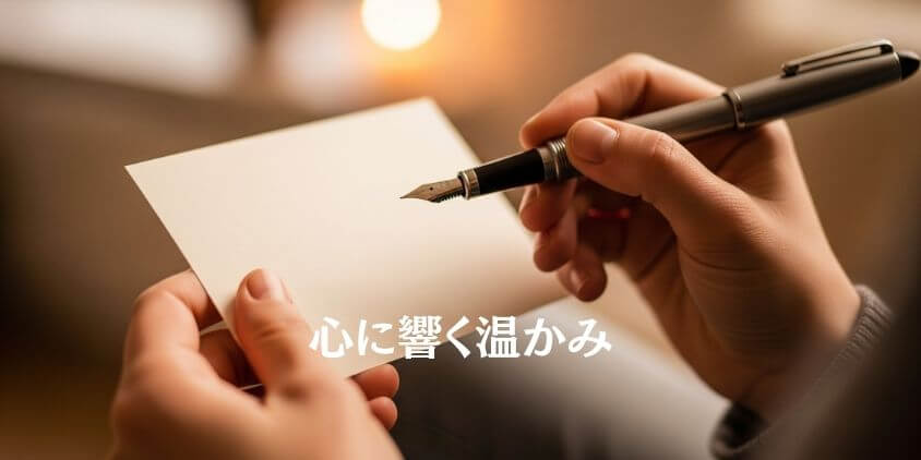 温かみが伝わる「手書きの一言」も効果的