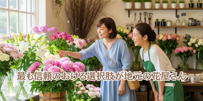 地元の花屋は価格が安定し要望に対応
