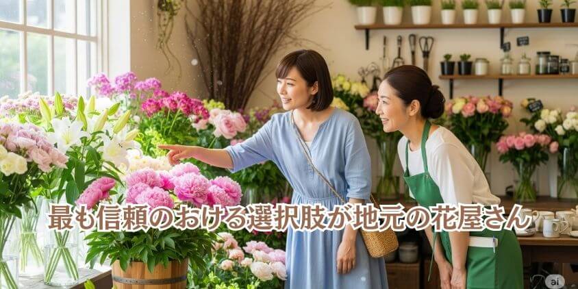地元の花屋は価格が安定し要望に対応