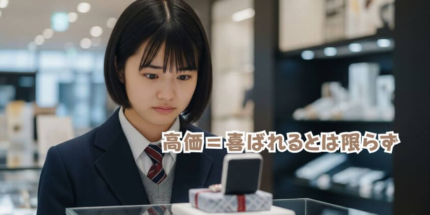 高すぎるプレゼントは避ける