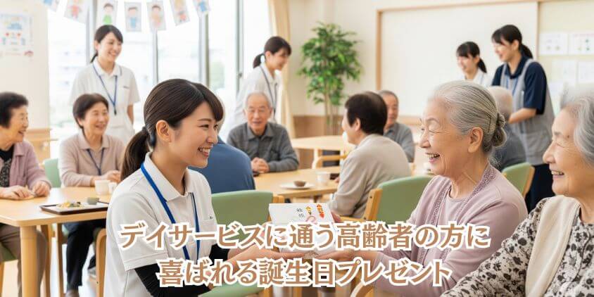 デイサービスの高齢者へ誕生日プレゼント