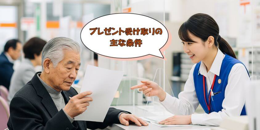 年金受け取りでプレゼントをもらう条件