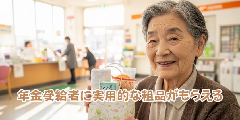 郵便局で貰える年金の粗品はどんなもの？
