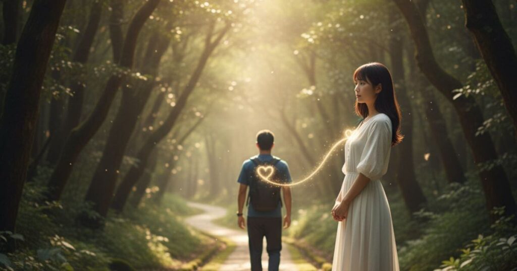 ツインレイのランナーとチェイサーの役割を象徴する二人の男女