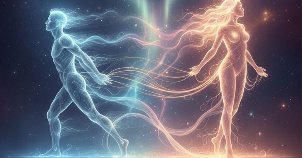 ツインレイ男性が会おうとしない理由を魂の成長プロセスとして表現した神秘的なエネルギー