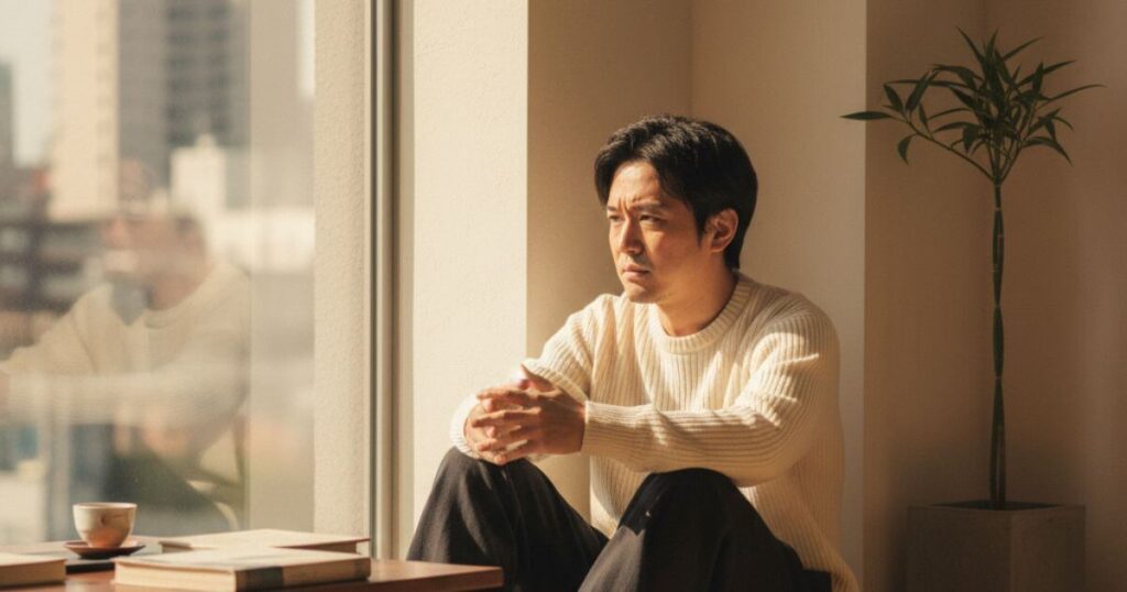 内面の葛藤と向き合うツインレイ男性の深い思索と自己成長の過程