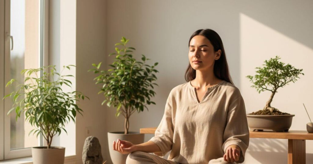 サイレント期間を前向きに過ごすツインレイ女性の穏やかで自立した姿