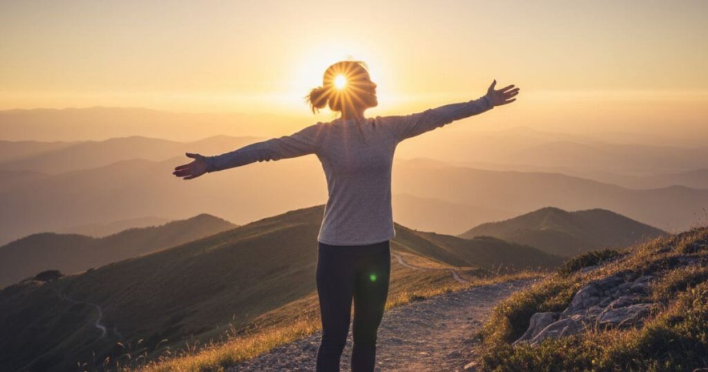 試練を乗り越え自立に向かう日本人女性、新しい朝日とともに自己成長の道を歩む