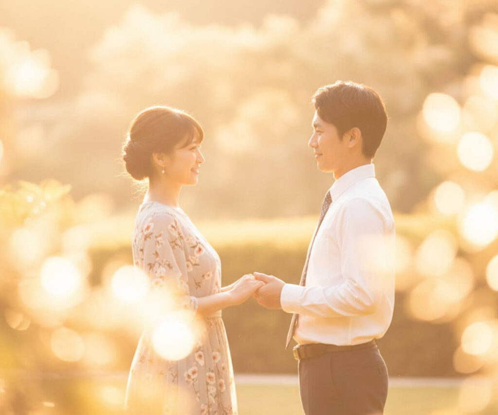 魂の統合を果たしたツインレイカップルが深い絆で結ばれている様子