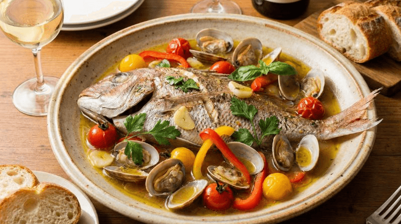 アクアパッツァならフライパンひとつでメインが決まる