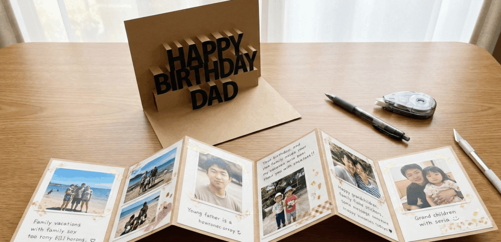 セリアで感動演出！メッセージカードとアルバム