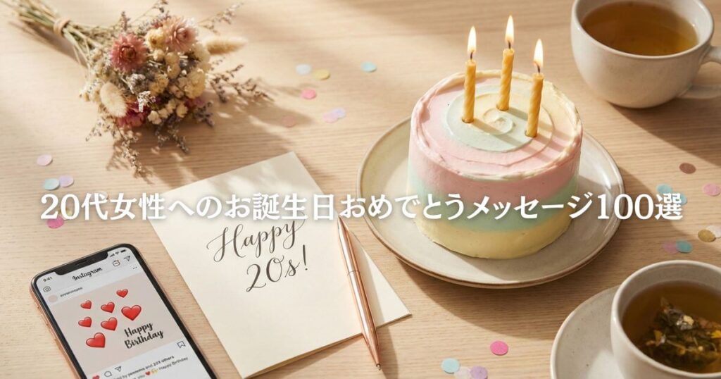 20代女性への「お誕生日おめでとう」メッセージ100選で心を掴む！