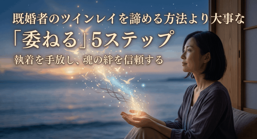 既婚者のツインレイを諦める方法より大事な「委ねる」5ステップ