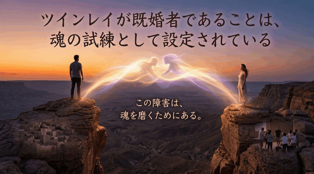 ツインレイが既婚者であることは、魂の試練として設定されている