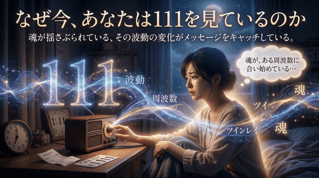 なぜ今、あなたは111を見ているのか