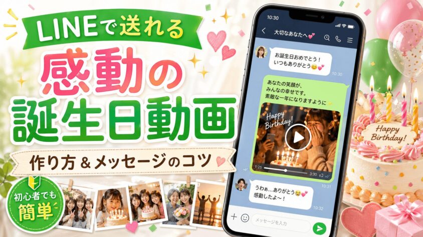 LINEで送れる感動の【誕生日動画の作り方】と喜ばれるメッセージのコツ
