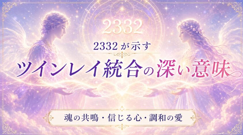 2332エンジェルナンバーが示すツインレイ統合の深い意味
