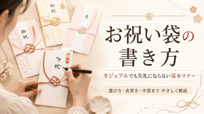 お祝い袋の書き方｜カジュアルでも失礼にならない基本マナー