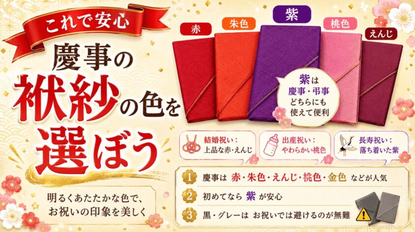 慶事の袱紗の色を選ぼう