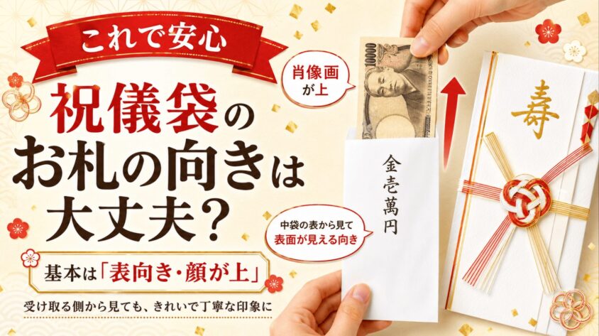 祝儀袋のお札の向きは大丈夫？