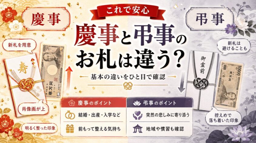 慶事の金封用意を整えよう