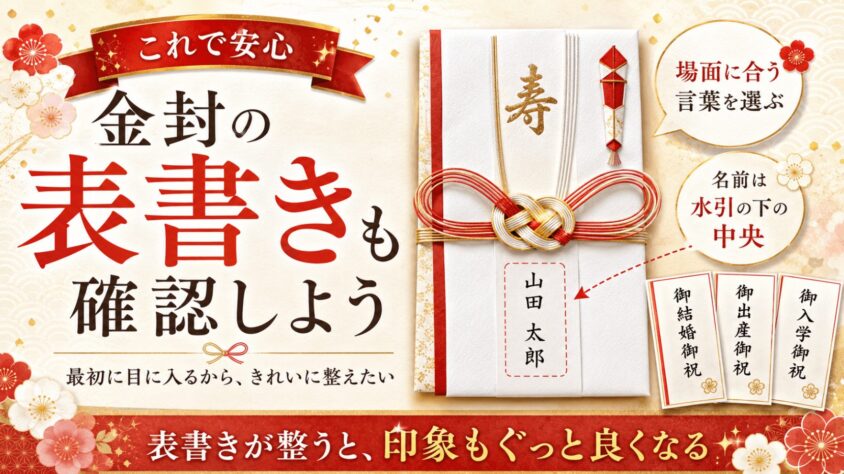 金封の表書きも確認しよう