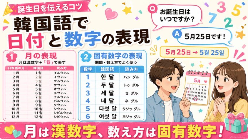 2. 韓国語で日付と数字の表現
