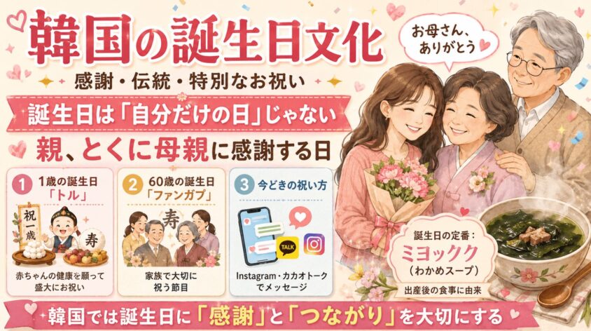 誕生日に関する韓国の文化的背景