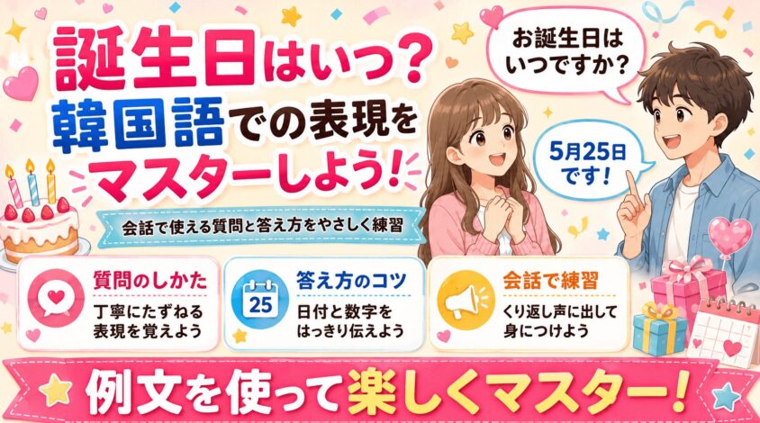 誕生日はいつ？ 韓国語での表現をマスターしよう！