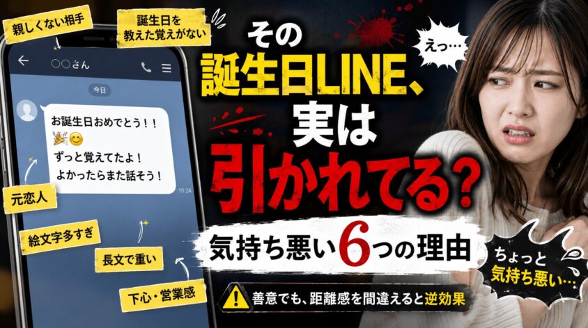 その誕生日LINE、実は引かれてる？ 気持ち悪い6つの理由