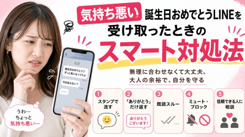 気持ち悪い誕生日おめでとうラインを「受け取った」ときのスマート対処法