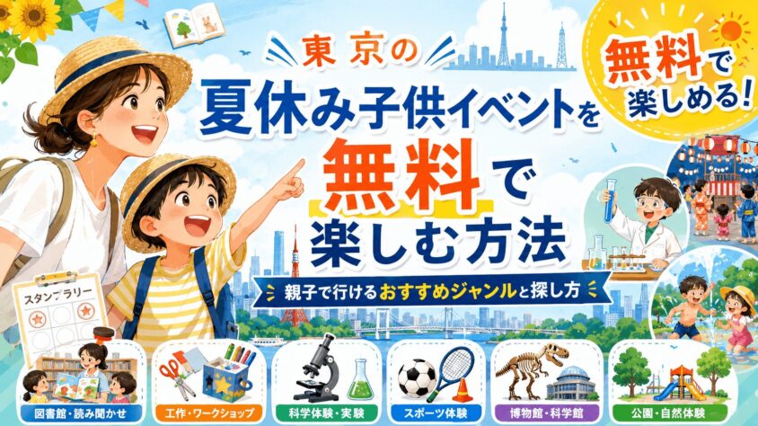 東京の夏休み子供イベントを無料で楽しむ方法｜親子で行けるおすすめジャンルと探し方