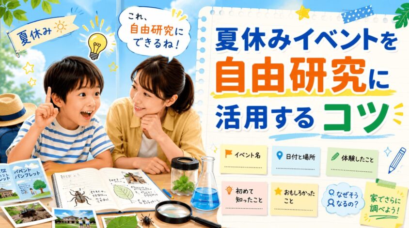 夏休みイベントを自由研究に活用するコツ